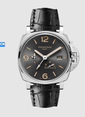 Panerai Luminor Due GMT Power Reserve 45mm Replica Watch PAM00944 ALLIGATOR BLACK